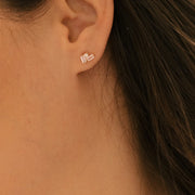 Boucle oreille plaque or neptune